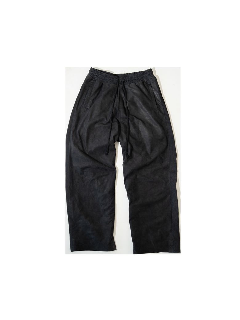 Leather drawstring trouser